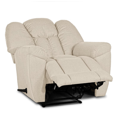 Versace Rocking & Rotating Recliner Upholstered Chair with Controllable Back - White-905170-W (6613426012256)