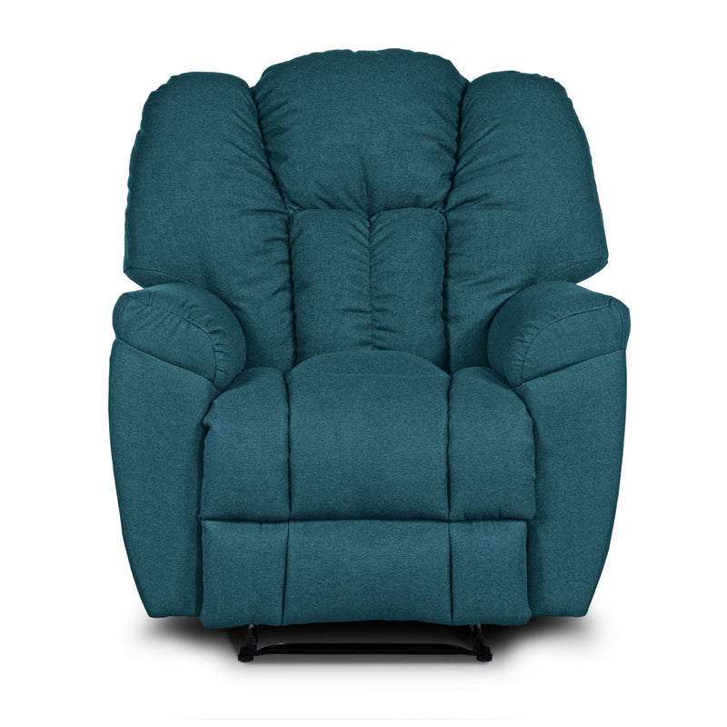 Versace Rocking & Rotating Recliner Upholstered Chair with Controllable Back - Teal-905170-TE (6613425750112)