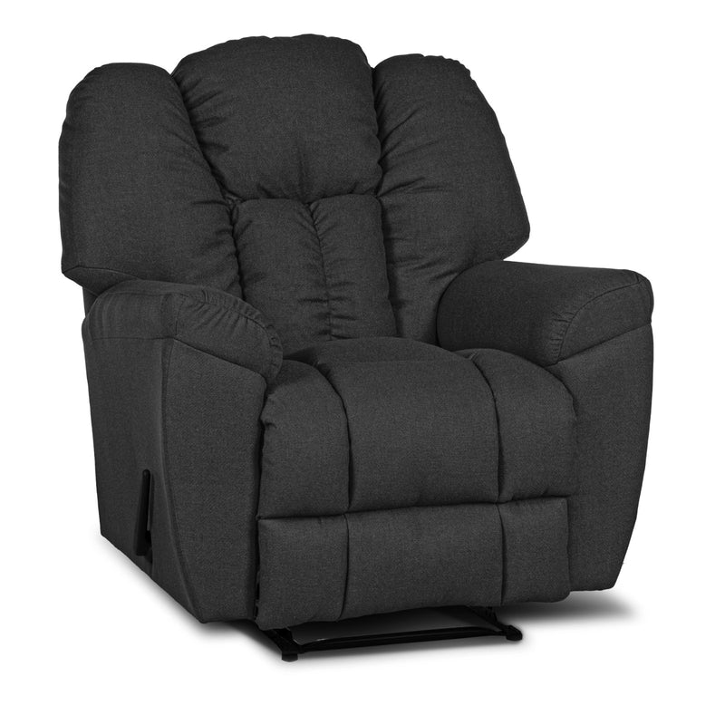 Versace Rocking Recliner Upholstered Chair with Controllable Back - Dark Grey-905169-DG (6613425324128)