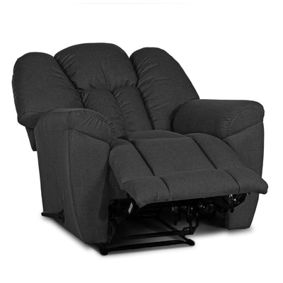 Versace Rocking Recliner Upholstered Chair with Controllable Back - Dark Grey-905169-DG (6613425324128)