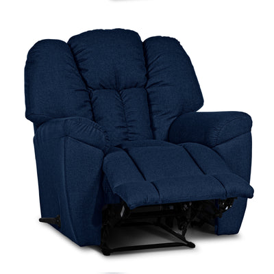 Versace Rocking & Rotating Recliner Upholstered Chair with Controllable Back - Blue-905170-B (6613425651808)