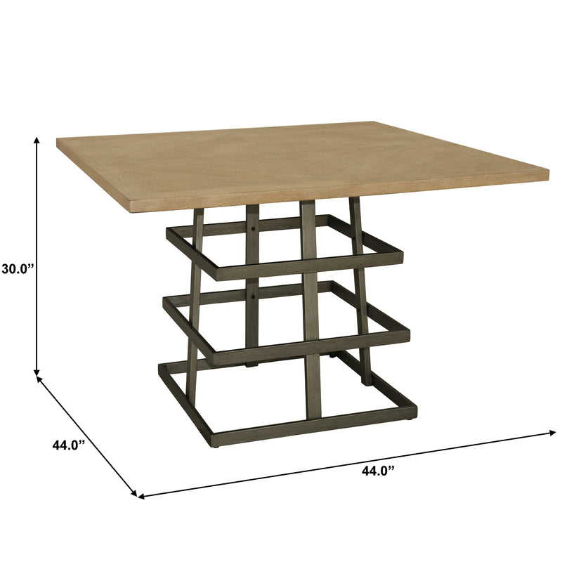 Square Metal Strap Dining Table (6629789827168)