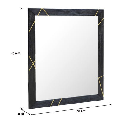 Wood & Metal Inlay Mirror (6629785763936)