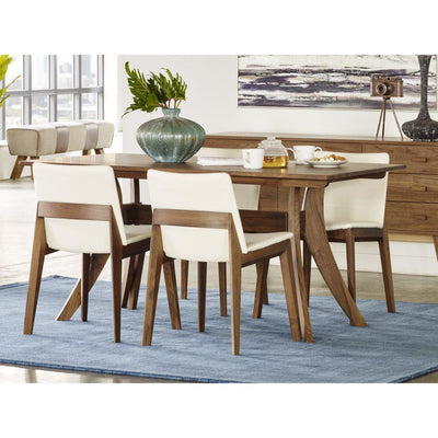 Florence Rectangular Dining Table Small Walnut - Al Rugaib Furniture (4583170932832)