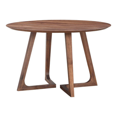 Godenza Dining Table Round Walnut - Al Rugaib Furniture (4583148617824)