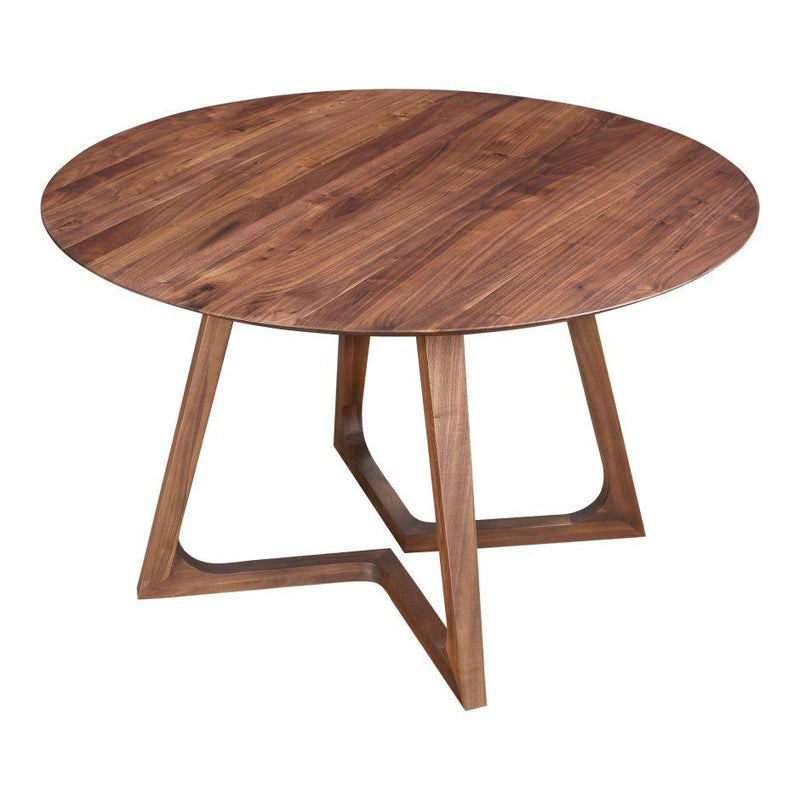 Godenza Dining Table Round Walnut - Al Rugaib Furniture (4583148617824)