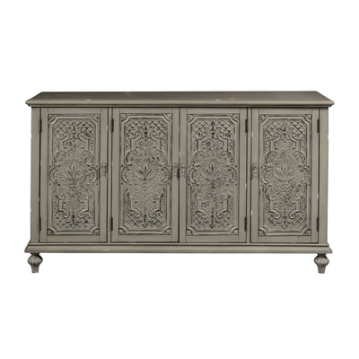 Gray Tin Front Four Door Credenza (6629782749280)