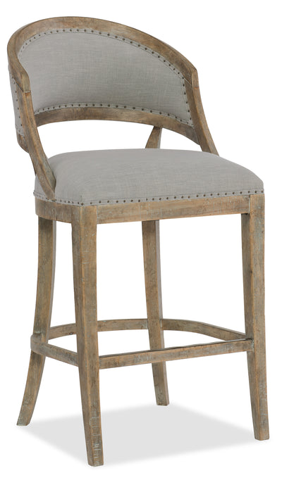 Garnier Barrel Back Bar Stool - Al Rugaib Furniture (4688791437408)