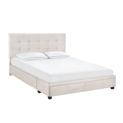 King Storage Bed - Fog (6629776851040)