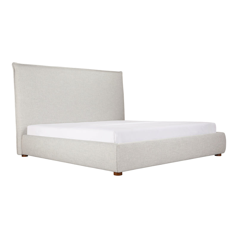 Luzon Queen Bed Tall Headboard Light Grey