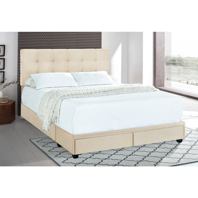 King Storage Bed - Linen (6629781143648)