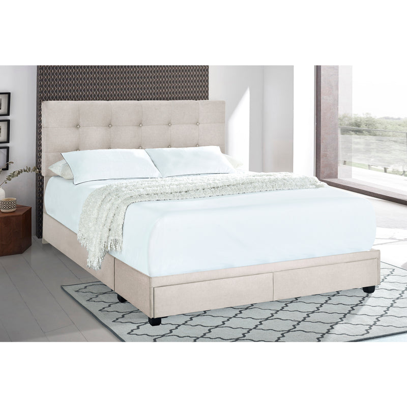 King Storage Bed - Fog (6629776851040)