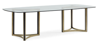 Modern Artisan Remix - Remix Dbl Ped Glass Top Tbl - Al Rugaib Furniture (4576444252256)