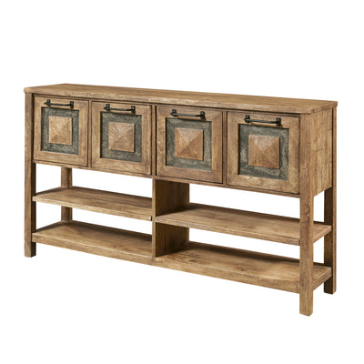 Rustic Stone Inserts Storage Console (6629791432800)