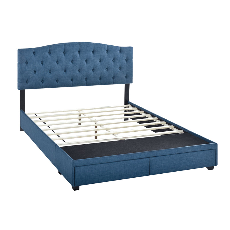 King Tufted Storage Bed - Denim (6629793103968)