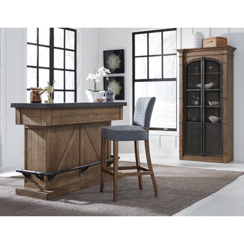 Metal Door Lt  Oak Display Cabinet (6629777244256)