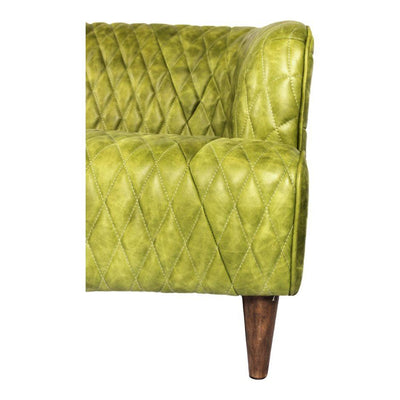 Magdelan Tufted Leather Sofa Emerald - Al Rugaib Furniture (4583157629024)