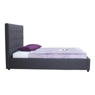 Belle Storage Bed King Charcoal Fabric - Al Rugaib Furniture (4583191609440)