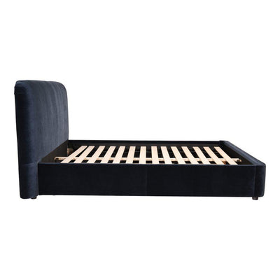 Samara Queen Bed Blue Velvet - Al Rugaib Furniture (4583234207840)