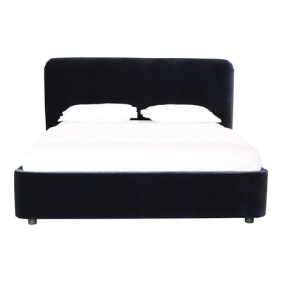 Samara King Bed Blue Velvet - Al Rugaib Furniture (4568059412576)