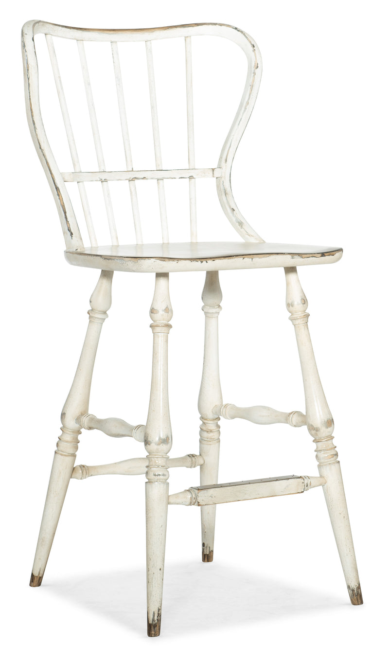 Spindle Back Bar Stool-White - Al Rugaib Furniture (4688710271072)