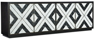 Grand Noir Et Blanc Entertainment Console - Al Rugaib Furniture (4688798351456)