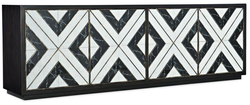 Grand Noir Et Blanc Entertainment Console - Al Rugaib Furniture (4688798351456)