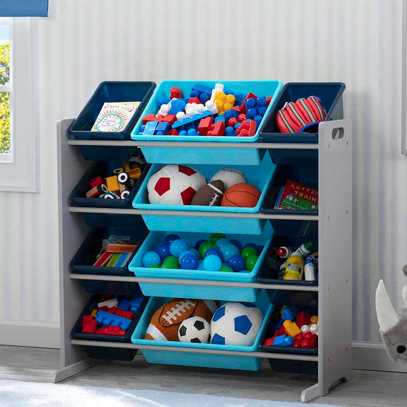 13 Bin Plastic Organizer Blue (6604688523360)