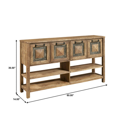 Rustic Stone Inserts Storage Console (6629791432800)