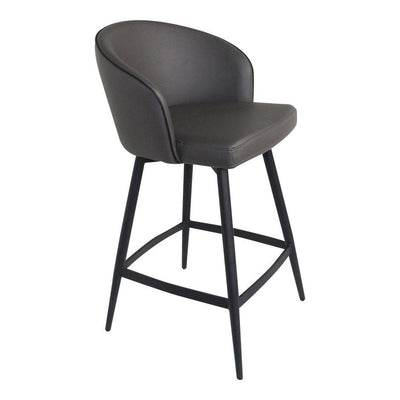 Webber Swivel Counter Stool Charcoal - Al Rugaib Furniture (4583193149536)