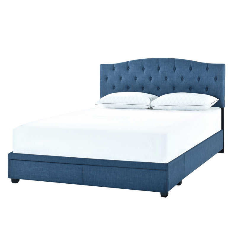 King Tufted Storage Bed - Denim (6629793103968)