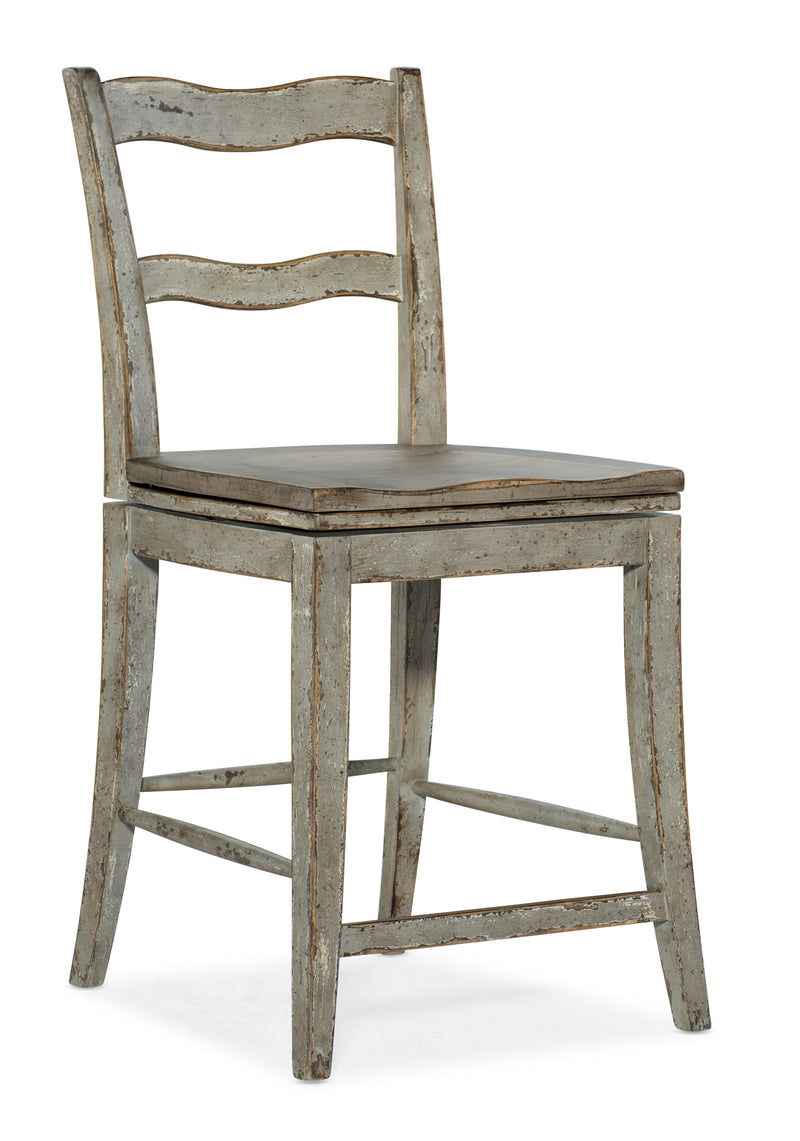 La Riva Ladder Back Swivel Counter Stool - Al Rugaib Furniture (4688802644064)