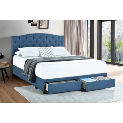 King Tufted Storage Bed - Denim (6629793103968)