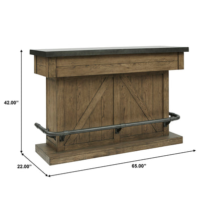 Lt Oak & Metal Top Bar (6629780127840)