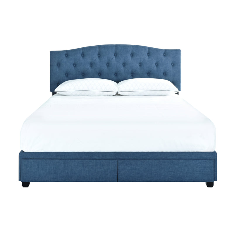 King Tufted Storage Bed - Denim (6629793103968)