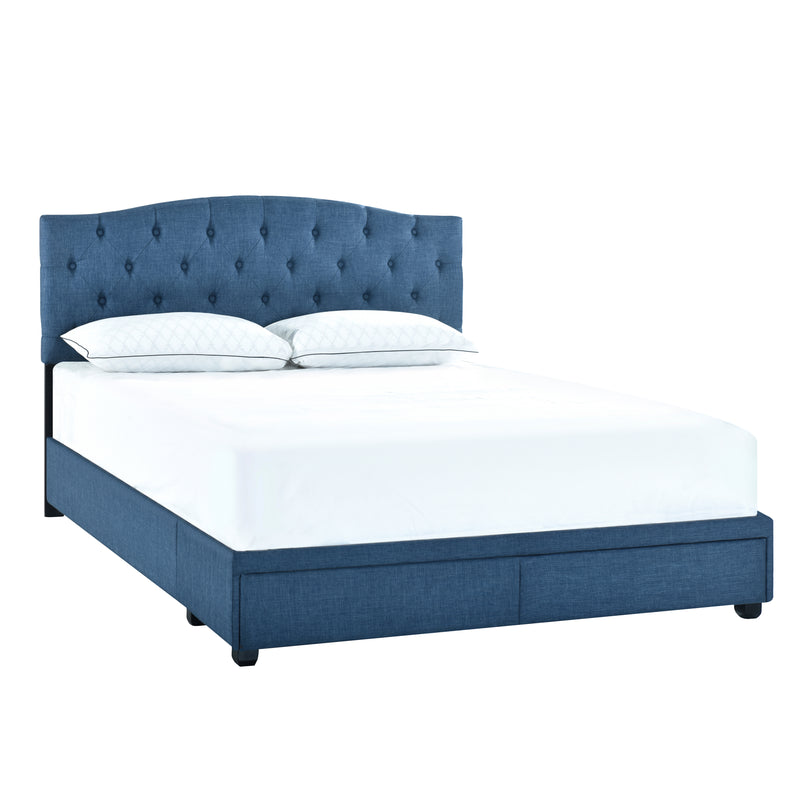 King Tufted Storage Bed - Denim (6629793103968)