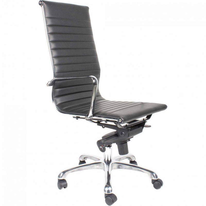 Omega Swivel Office Chair Hight Back Black - Al Rugaib Furniture (4583213596768)