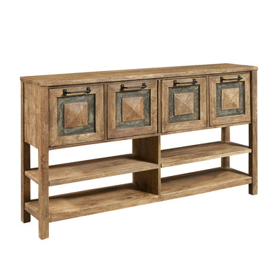 Rustic Stone Inserts Storage Console (6629791432800)